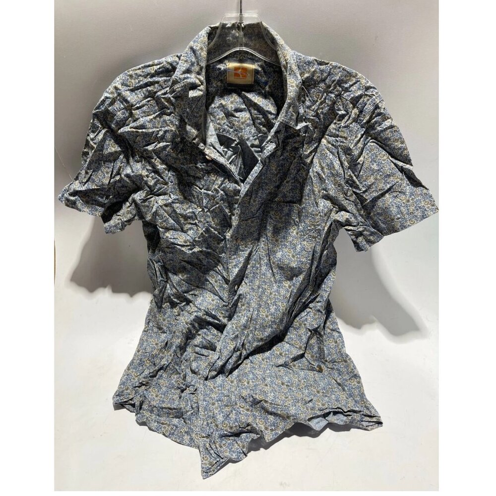 Boss Orange Shirt Junior's Short Sleeve Blue Size Medium